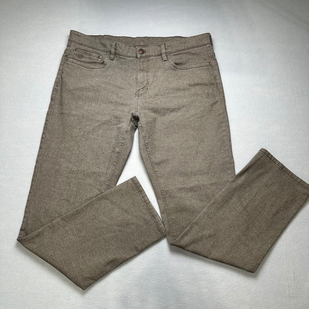 English Laundry Pants Mens 37x31 Taupe Brown 5-Pocket Straight Leg Trousers
